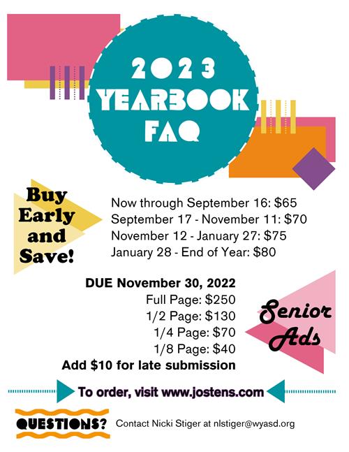 2023 Yearbook Information